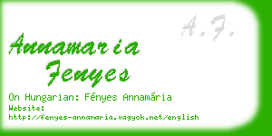 annamaria fenyes business card