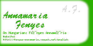 annamaria fenyes business card